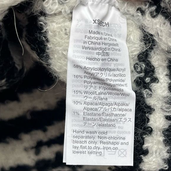 J. Crew Womens XS Sweater Wool Alpaca Blend Zebra Print Crewneck Long Sleeve - Picture 10 of 10
